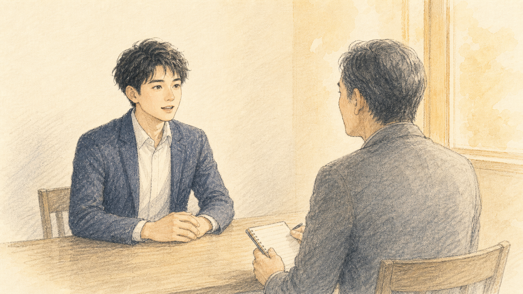 面接シーン：弱みを誠実に開示する