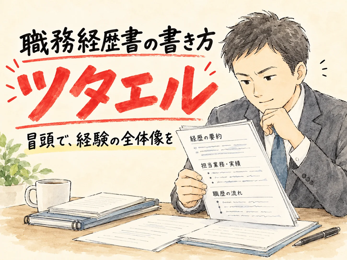 職務経歴書の冒頭で経験を伝える