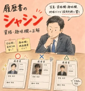 履歴書の写真・資格・趣味欄の正解｜面接官が見る5つのポイント のアイキャッチ