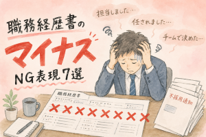 職務経歴書のNG表現7選｜書類選考で落ちる人がやりがちな書き方 のアイキャッチ