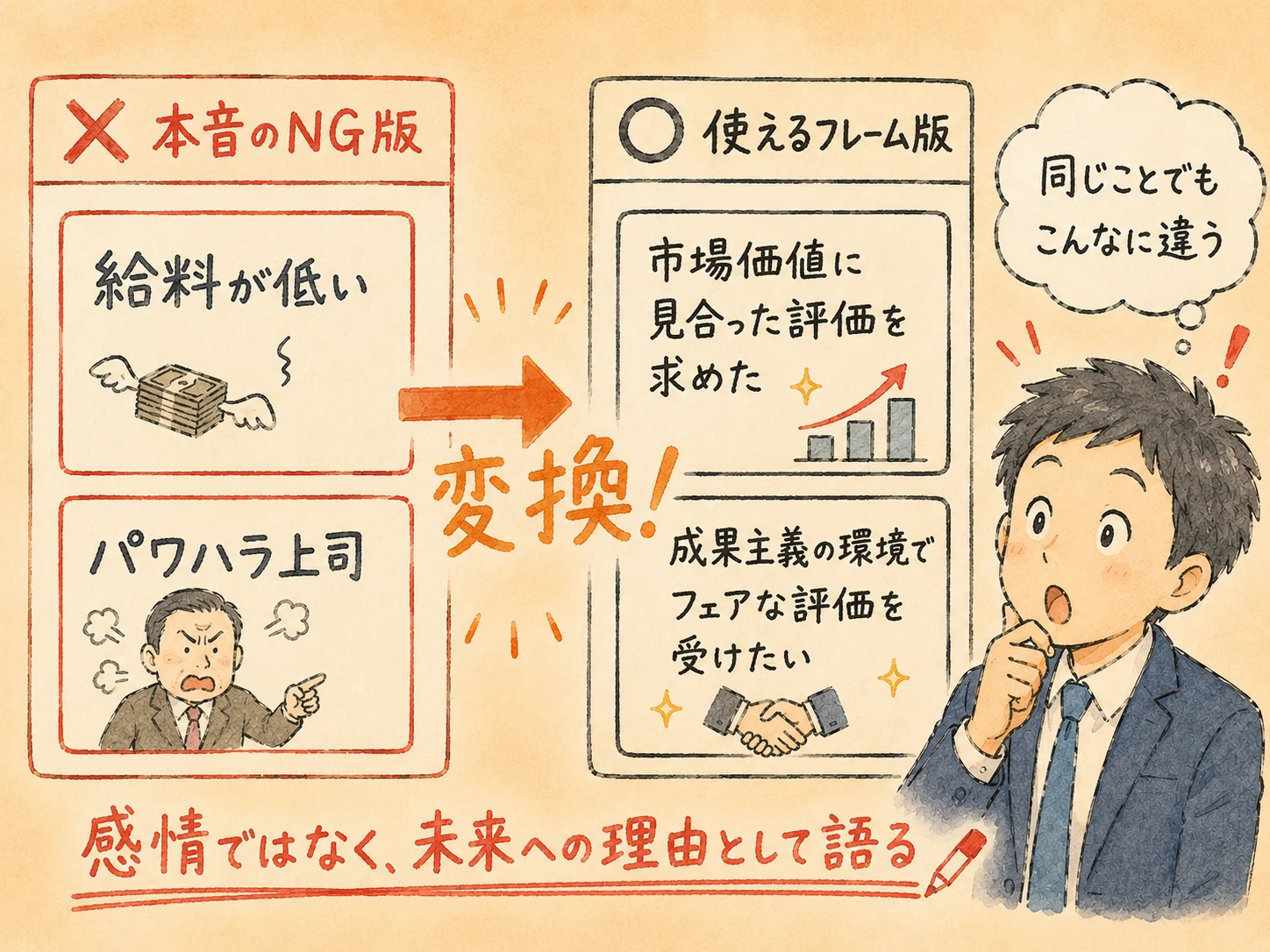 転職理由の答え方｜面接官が一発でOKを出す5つのフレーム の挿絵4
