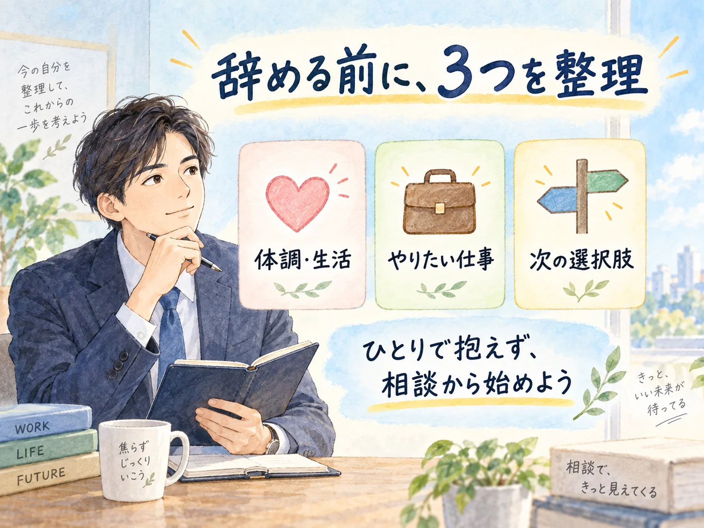 体調と生活・やりたい仕事・次の選択肢を整理