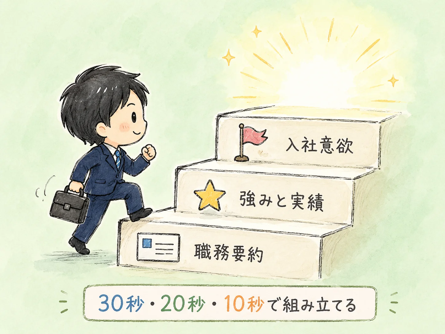面接の自己紹介1分の作り方｜好印象を残す構成3ステップと例文 の挿絵3