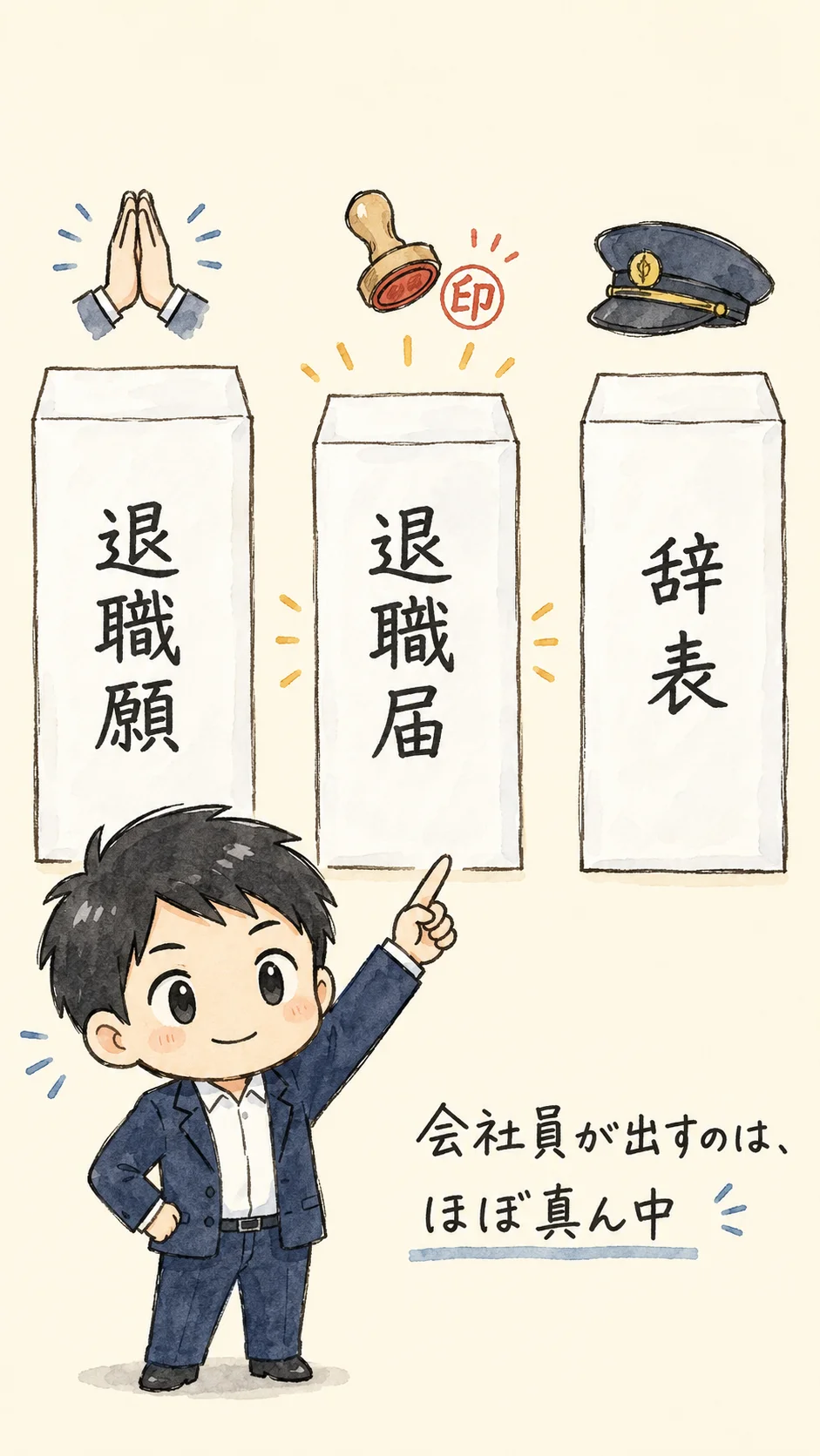 退職届と退職願の違いと書き方|円満退職の手順5ステップ の挿絵2