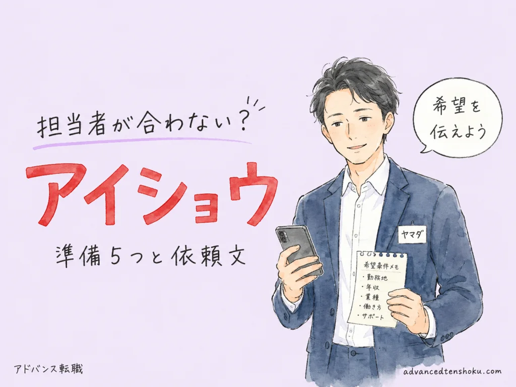 転職エージェントの担当変更｜角を立てない依頼文と準備５つ のアイキャッチ