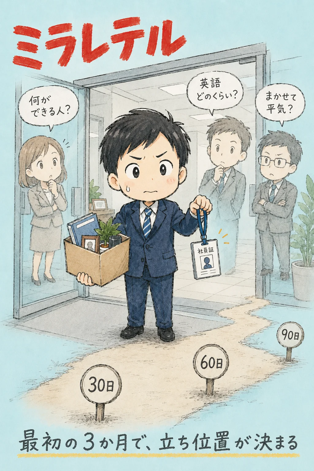外資系の試用期間にやること5つ｜入社直後で差がつく動き方 のアイキャッチ