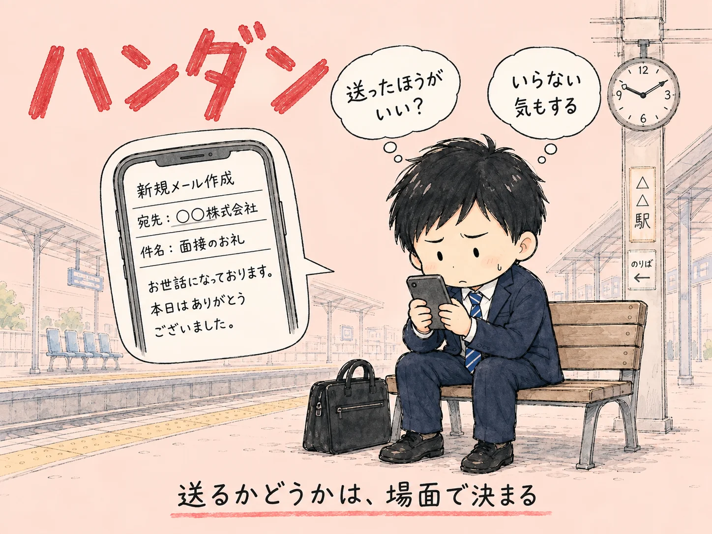 面接後のお礼メールは必要か｜送る判断基準と例文3パターン のアイキャッチ