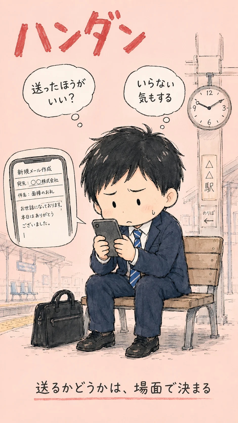 面接後のお礼メールは必要か｜送る判断基準と例文3パターン のアイキャッチ