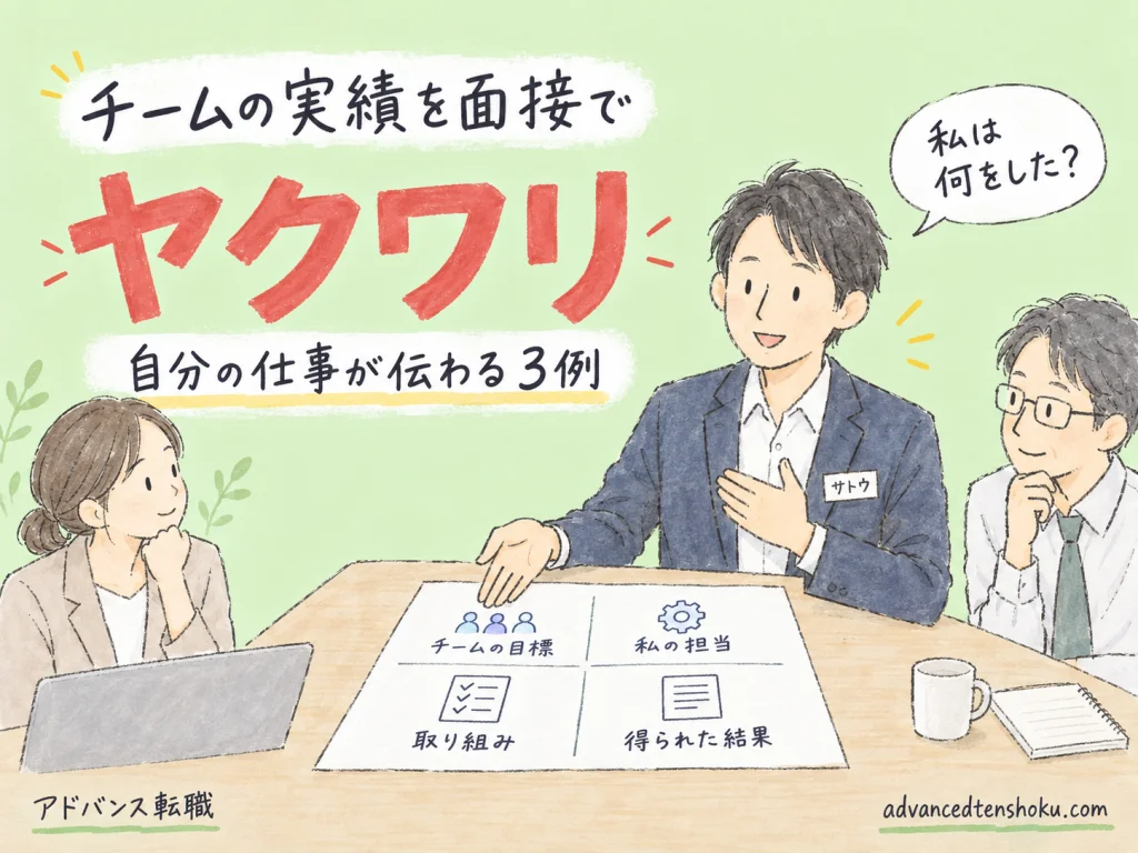 チームの実績を面接で話すには｜自分の役割が伝わる３つの例 のアイキャッチ