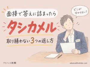 面接で分からない質問が来たら｜取り繕わず答える３つの例文 のアイキャッチ
