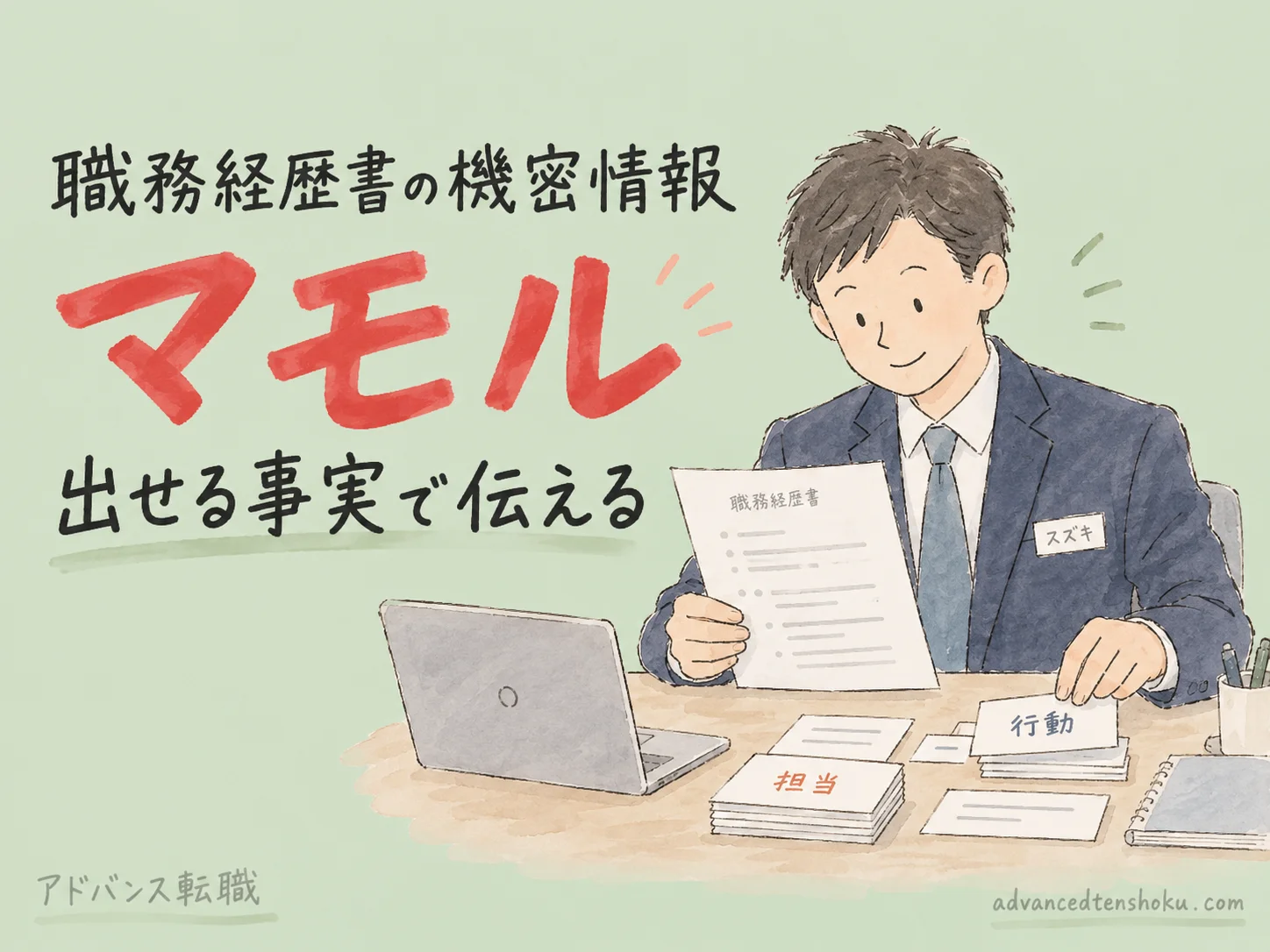 職務経歴書に機密情報はどこまで書く?伏せて伝える準備 のアイキャッチ