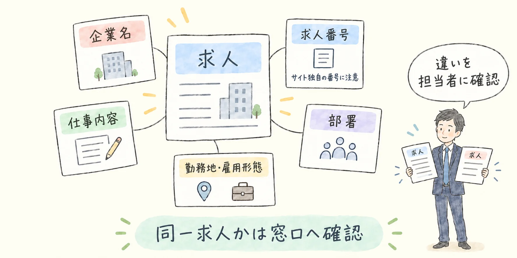 同じ求人に重複応募したら？｜応募状況別に連絡する３つの文例 の挿絵2